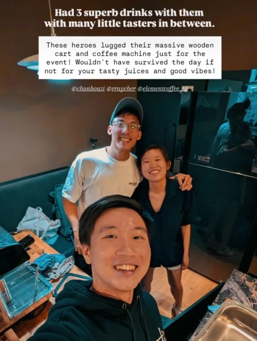 Element Coffee team with happy event guests